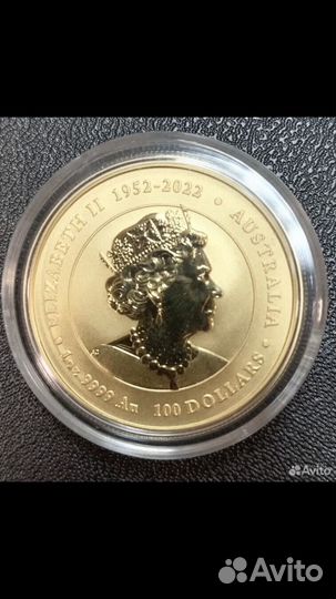Золотая монета Австралии год Дракона 2024 Лунар 3