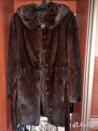 Шуба норковая с капюшоном 42 44