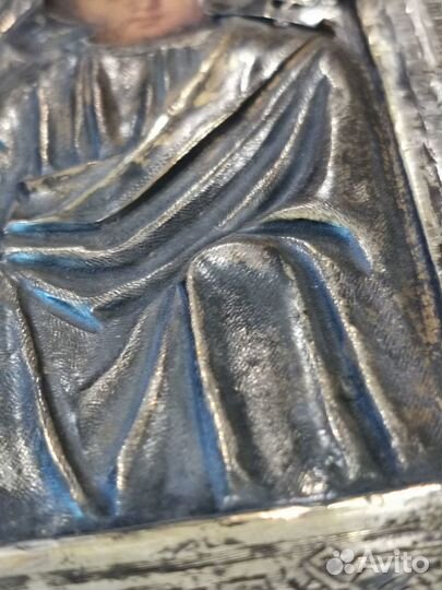 Икона Казанская богоматерь серебро 84 пр