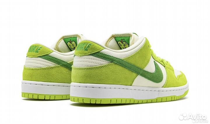 Кроссовки nike sb dunk low green apple