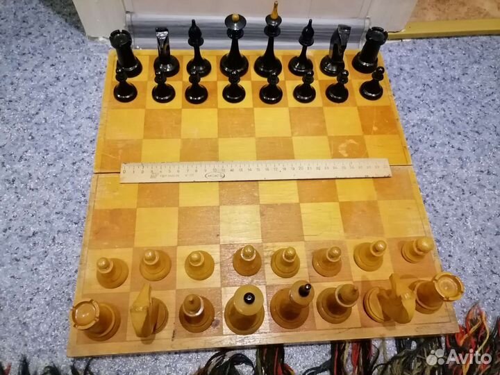 Шахматы СССР дерево резные