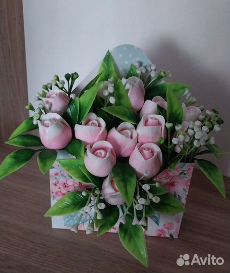 Букет цветов из мыла