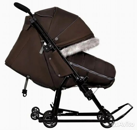 Санки-коляска Nika коричневый