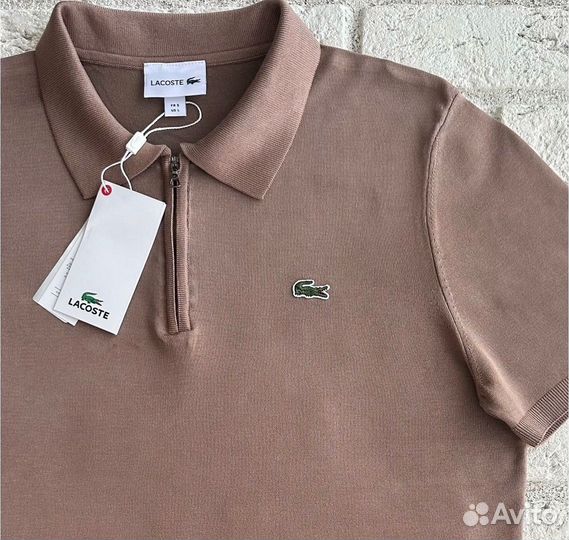 Поло вязаное Lacoste премиум качество