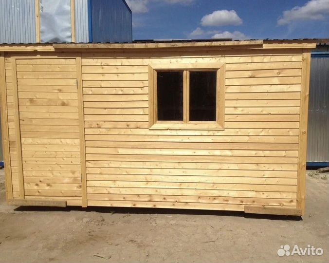 Хозблок (сарай) для дачи из имитации бруса