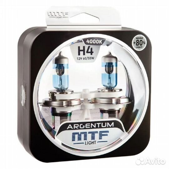 Галогеновые лампы H4 4000K 12V MTF Light Argentum