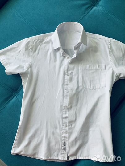 Рубашка школьная 134 белая