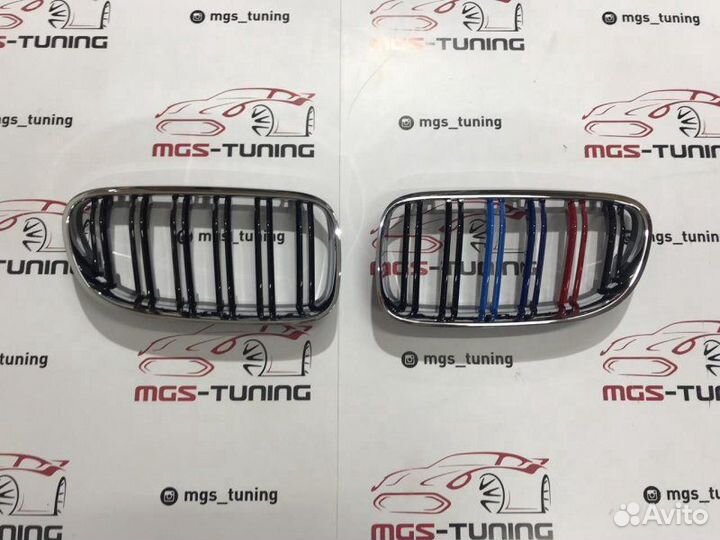 Ноздри BMW 3 E92 10-13г Хром с триколором