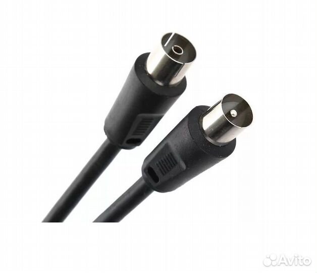 Кабель антенный 9.5 mm 75 Ом тв-М - тв-F 1.0 m