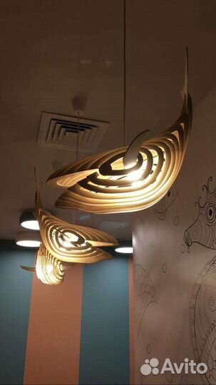 Светильник кит из фанеры