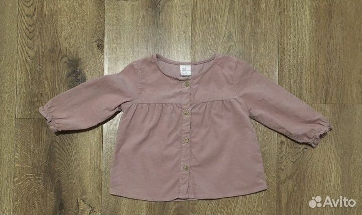 Вельветовая рубашка для девочки