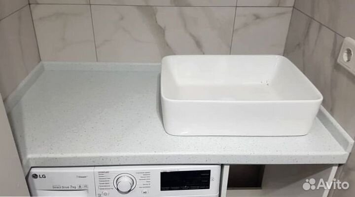 Столешница для ванной из искуственного камня