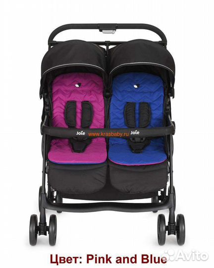 Коляска прогулочная для двойни Joie aire twin