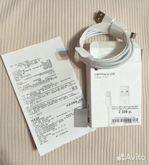 Usb-кабель Apple lightning 1 m