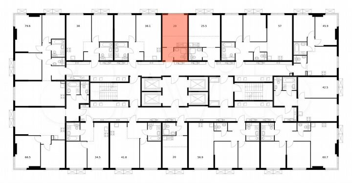 Квартира-студия, 20 м², 25/25 эт.