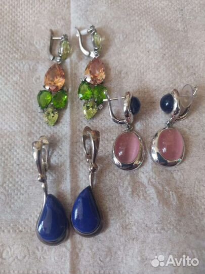 Серьги серебро