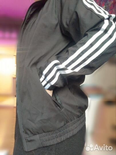 Куртка летняя черная адидас