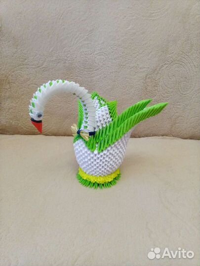 Поделки модульное оригами - лебедь