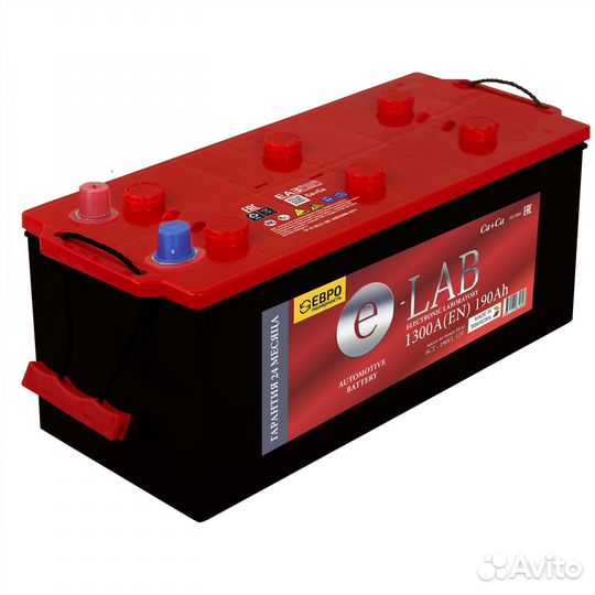 190Ah Аккумулятор 12В 6ст-190.3 E-LAB 1300A