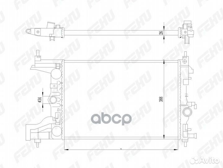 Радиатор охлаждения Chevrolet Cruze/Opel Astra