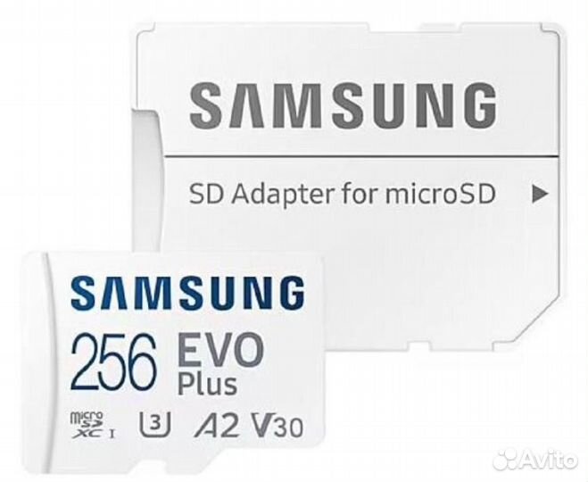 Карта памяти Samsung microsdxc 256Gb+SD EVO+ U3 A