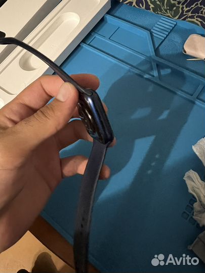 Часы apple watch series 6 44 mm blue alu