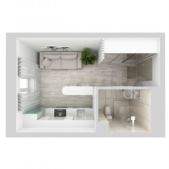 Квартира-студия, 18,6 м², 3/15 эт.