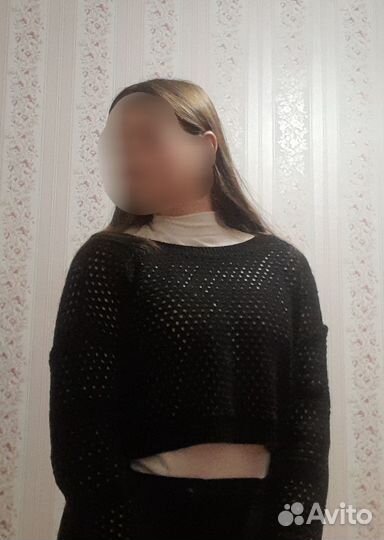 Кофта вязаная сетка