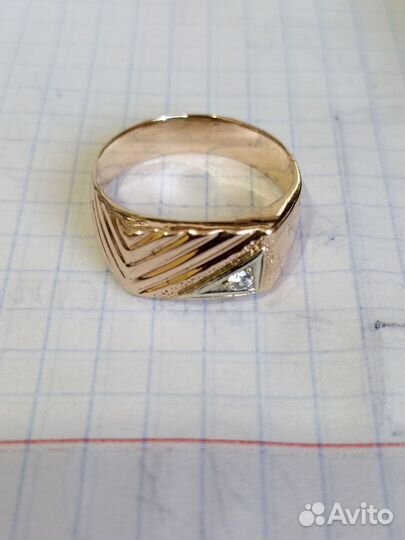 Мужская золотая печатка