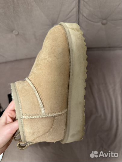 Угги на платформе короткие 38р 24см