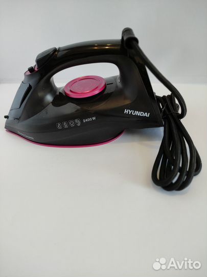 Утюг Hyundai H-SI01559, 2400Вт, черный/ розовый