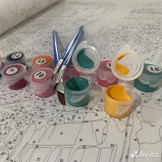 Картина по номерам, 40*50, любовь и музыка