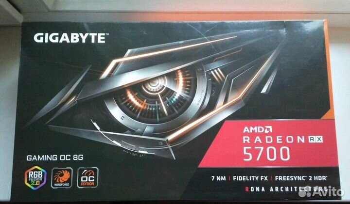 Видеокарта gigabyte Radeon rx5700XT gaming OC8G