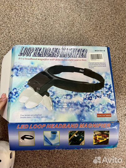 Лупа налобная новая