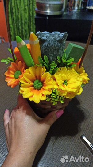 Букет на первое сентября из мыла