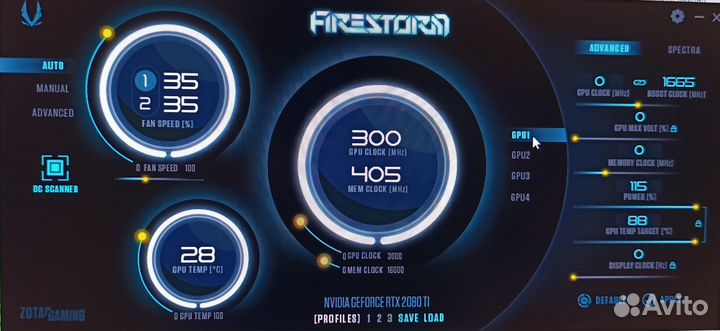 Видеокарта RTX 2080 ti zotac gaming AMP