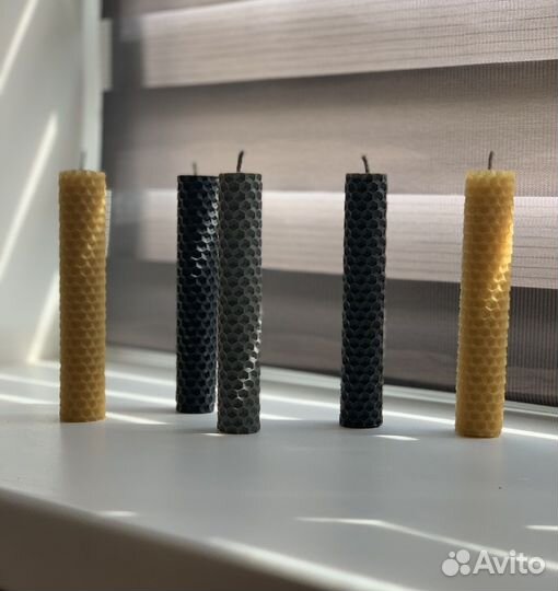 Свеча медовая из вощины натуральная