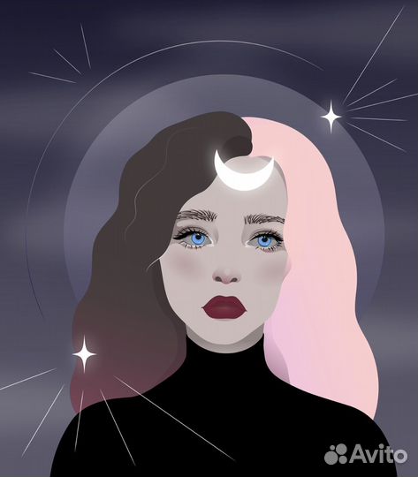 Сказочный портрет (векторная иллюстрация)