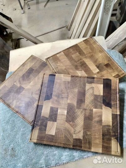 Торцевые разделочные доски из дуба