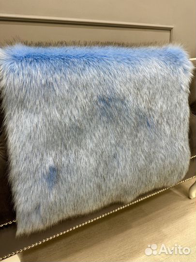 Мех искусственный голубой песец