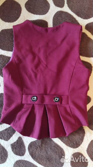 Жакет бордовый на девочку