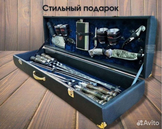 Набор шампуров с ножом Кизляр