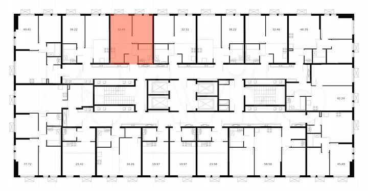 2-к. квартира, 32,5 м², 17/33 эт.