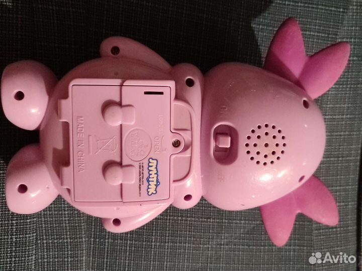 Игрушка лунтик на батарейках с силиконовыми ушами