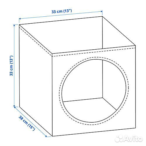 Икеа оригинал utsadd домик для кошки, 33x38x33 см