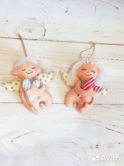 Текстильный рождественский ангел