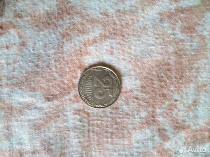 Монета из Украины. 25 копеек, 2008 года