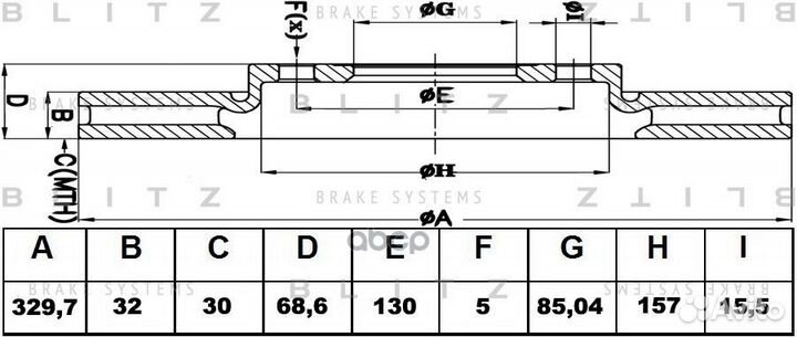 Диск тормозной передний правый вентилируемый