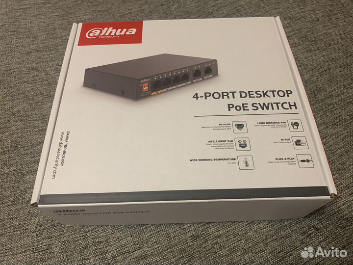 Коммутатор Dahua DH-PFS3006-4ET-60 4x100Mb 4PoE