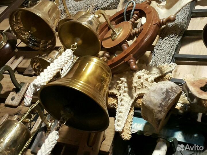 Рында с гравировкой колокол корабельный штурвал